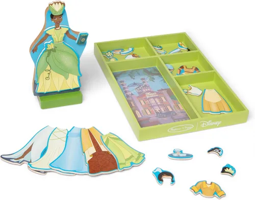 Miniatura 13 de Melissa & Doug Disney Belle - Juego de muñecas magnéticas de madera para disfrazarse (más de 30 piezas)