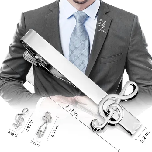 Miniatura 18 de Tie Clips for Men, Tie Clip, Tie Bar, Tie Bars for Men, Silver Tie Tack Pins Unique, Mens Lapel Pins for Suits Shirts, Neck Tie Clasps for Women