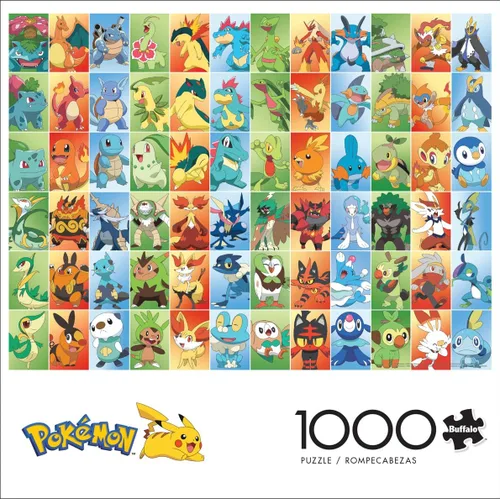 Miniatura 2 de Buffalo Games - Pokémon - Cuadrados de los primeros socios - Rompecabezas de 1000 piezas para adultos, rompecabezas desafiante perfecto para noches