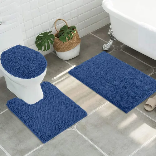 Miniatura 72 de MAYSHINE Alfombra de Baño de Chenilla Afelpada Extra Suave, Súper Absorbente, Alfombra de Baño Antideslizante Microfibra Esponjosa
