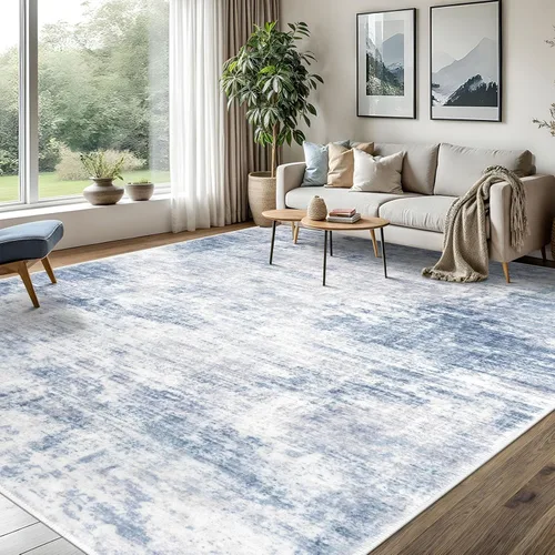 Miniatura 72 de IOHOUZE Alfombra pequeña abstracta de 2 x 3 pies, alfombra de entrada lavable para entrada interior, alfombras con respaldo de goma, alfombra gris