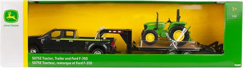 Miniatura 6 de ERTL - Juego de juguetes de camioneta y tractor Ford F350 - Escala 1:32 - Incluye juguete de tractor John Deere, juguete de camioneta Ford F350