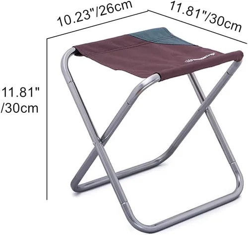 Miniatura 3 de Taburete plegable para campamento, ligero, portátil, plegable, ultraligero para exteriores, barbacoa, pesca, viajes, senderismo, mochilero