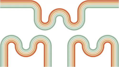Vinilo clásico vintage retro colorido arco iris pistas de vinilo para dormitorio de niños, decoración de pared del hogar sala de estar, 20 x 34