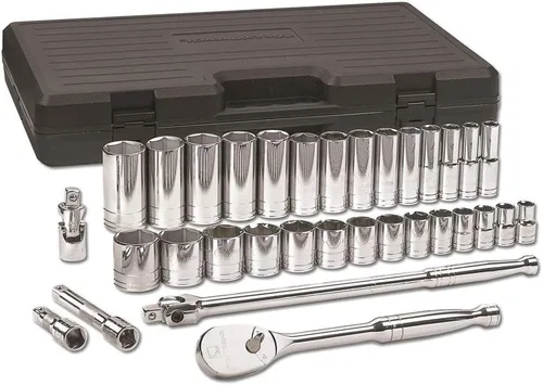 Miniatura 4 de GearWrench 80707 juego de herramientas mecánicas estándar y profundo de 6 puntos, llave de 1/2 pulgada, SAE - 23 piezas
