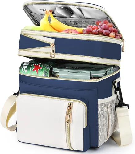 Miniatura 21 de Lonchera y bolsa de almuerzo para mujeres y hombres, lonchera grande aislada para adultos, a prueba de fugas, bolsa enfriadora para el trabajo