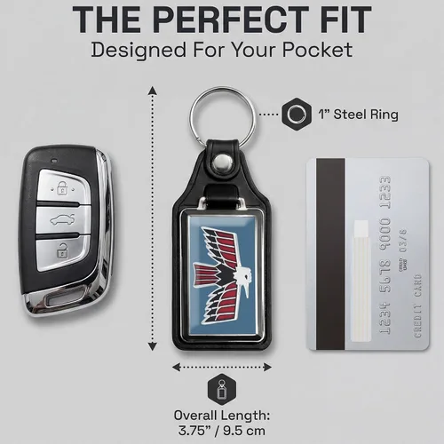 Miniatura 4 de Brotherhood Car Key Chain for Cutlass - Classic Models Keychain for Men and Women Gift Key Ring Azul alpino