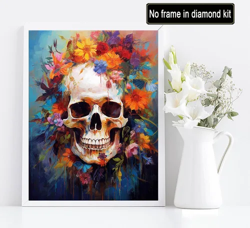 Miniatura 2 de Diymood Kits de pintura por números para adultos, esqueleto, pintura al óleo, pintura al óleo, pintura acrílica por números, kits para niños