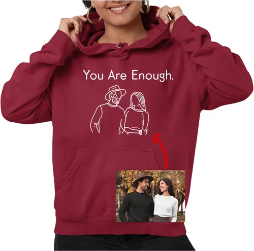 Miniatura 27 de Sudaderas con capucha personalizadas diseñan el tuyo propio, retrato de camisa de la foto, regalos personalizados para el día de San Valentín