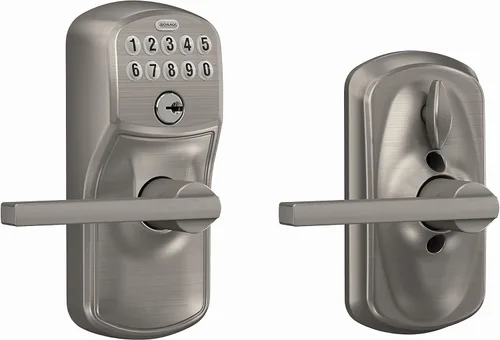 Miniatura 15 de SCHLAGE FE595 CAM 622 GEO Entrada con teclado con cerradura electrónica Flex, negro mate