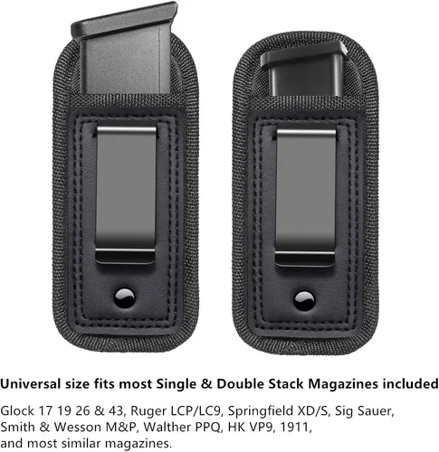 Miniatura 3 de Paquete de 2 fundas universales IWB para cargadores de transporte oculto 9mm .40 .45 Bolsa para cargador dentro de la cintura Funda