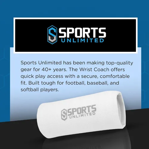 Miniatura 8 de Sports Unlimited Banda Instructora Triple para Adultos, Muñequeras de Fútbol para Jugadas, Muñequeras de Béisbol, Bandas de Brazo QB