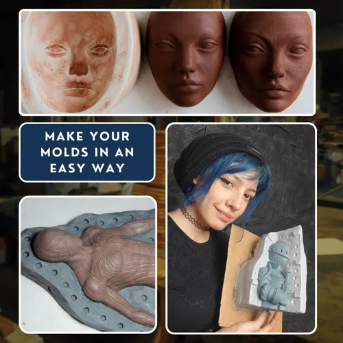 Miniatura 9 de Monster Clay Arcilla de modelado de grado prémium (gris, suave, 4.5 libras)