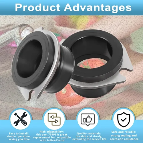 Miniatura 4 de 75499 Flex Coupler - Piezas de repuesto compatibles con Insink-erator, acoplamiento de montaje de tubo de escape antivibración de descarga flexible