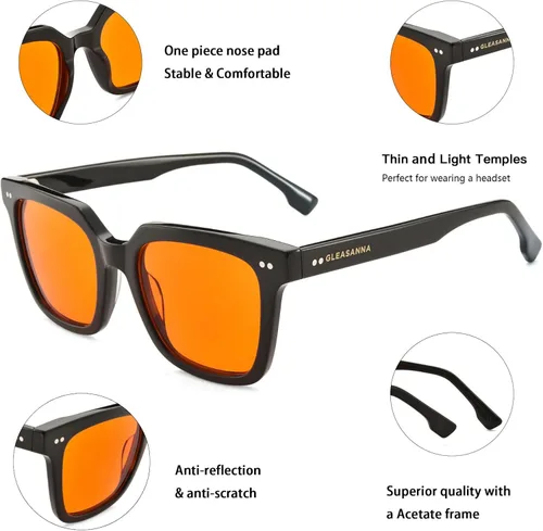 Miniatura 2 de 99.9% Blue Light Blocking Glasses, AR Coating, Computer Screens Gaming for Men Women, Stop Eyestrain, Better Sleep