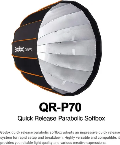 Miniatura 4 de Godox Caja de luz parabólica de liberación rápida QR-P70 (27.6")
