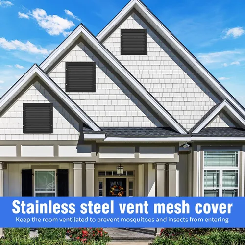 Miniatura 6 de 2 rejillas de ventilación de aluminio de 12 x 12 pulgadas, rejillas de ventilación de metal para ático con pantalla, parrilla de aire de retorno