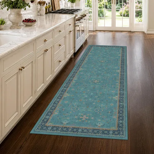 Miniatura 114 de Alfombra Boho Negra para Sala de Estar - Alfombra de Área Lavable de 10x14 Pies, Alfombras de Comedor para Debajo de la Mesa, Alfombra Suave de Pelo