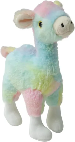 Miniatura 12 de Snugarooz - Juguete para perro con parche de reparación – Arco iris de peluche interactivo con 3 unicornios chirriantes – Diseñado para un juego