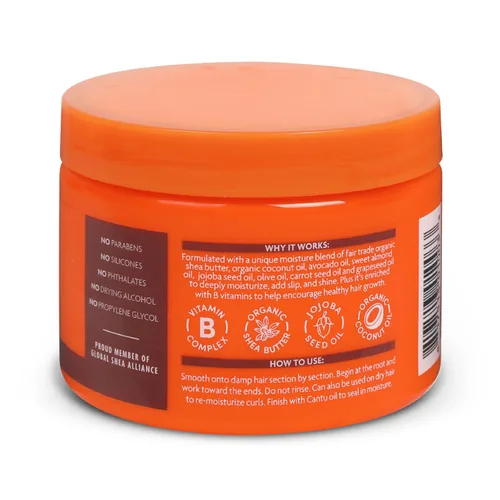 Miniatura 2 de Cantu Crema rizadora de coco con manteca de karité para cabello natural, 12 onzas para cabello natural