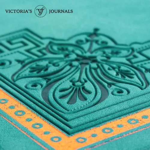 Miniatura 3 de VICTORIA'S JOURNALS Cuaderno con forro de cuero sintético y tapa dura, cuaderno de viaje con diseño vintage de aspecto antiguo, tamaño A5, 5.7 x 8.1