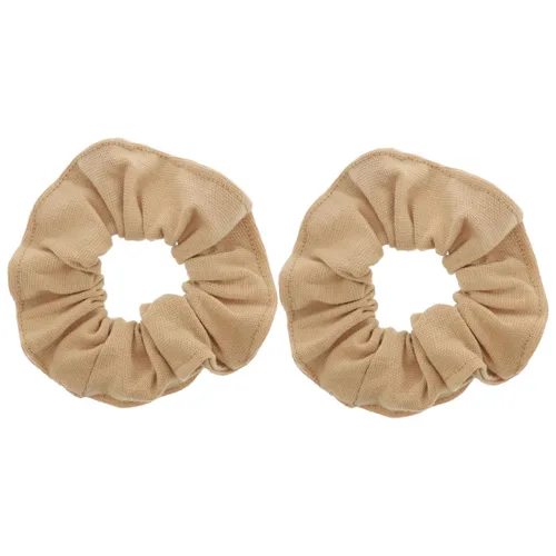 Miniatura 32 de Set of 2 Large Solid Scrunchies (Beige)