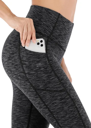 Miniatura 4 de Heathyoga Leggings de invierno con forro polar para mujer, leggings térmicos con bolsillos para mujer.