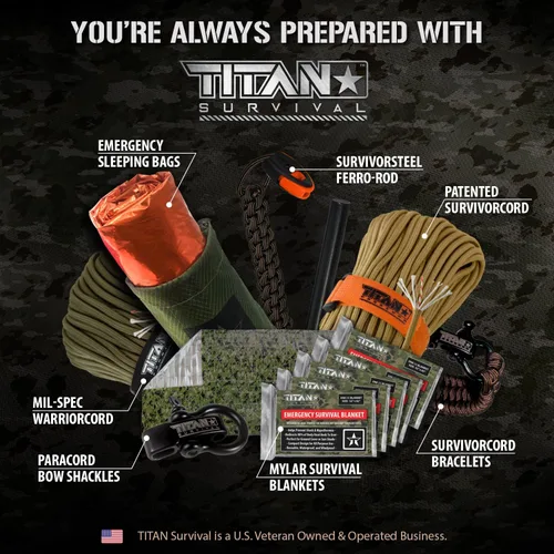 Miniatura 7 de TITAN Survival Mantas de supervivencia de Mylar prémium (paquete de 5) manta térmica de supervivencia de emergencia para campamento, caza, Camuflaje