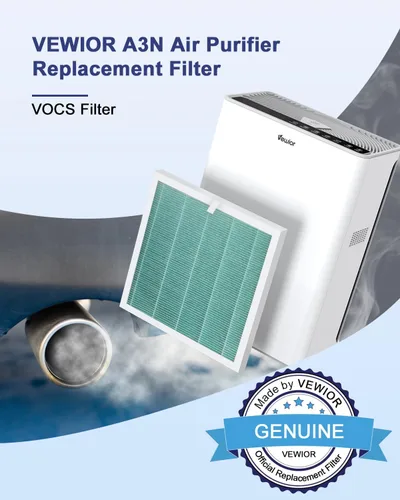 Miniatura 2 de VEWIOR Filtro de repuesto oficial, filtro HEPA H13 para purificador de aire A3N, compatible con limpiador de aire VEWIOR A3N, 1 unidad Filtro VOCS