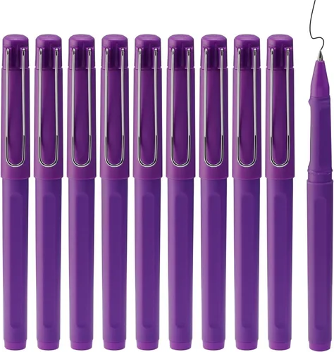 Miniatura 8 de Bolígrafos naranjas, escritura suave de 0.5 punta extra fina, bolígrafo de tinta de gel negro para suministros de oficina y escuela, paquete de 10