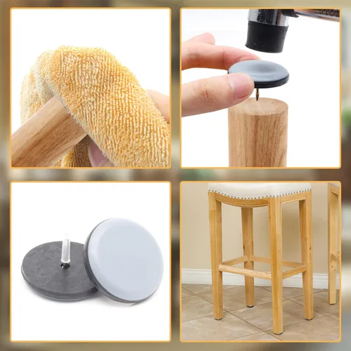Miniatura 5 de 16 deslizadores de 1-1/2 pulgadas para clavos de muebles, protectores de suelo de PTFE para sillas autoadhesivas para muebles para suelos de madera