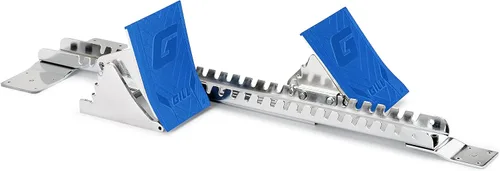 Miniatura 10 de Gill Athletics Pedales de aluminio fundido S2 Starting Block de 8 pulgadas de alto, diseñados para competiciones de alto nivel en pista y campo