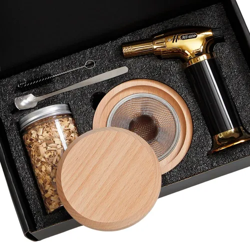 Miniatura 8 de Kit de fabricación de whisky de alta calidad, juego de infusión de cóctel de 15 piezas con guía de recetas, botellas de vidrio, cubos de acero Kit
