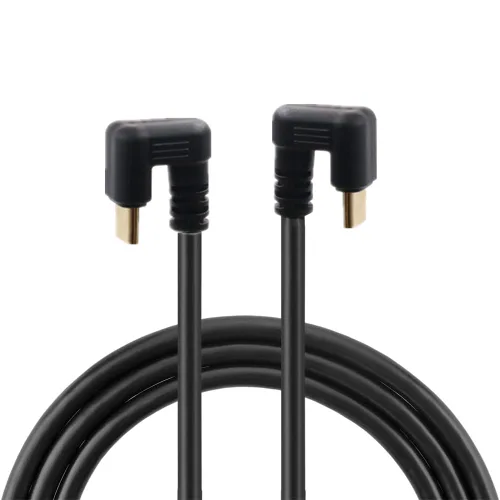 Miniatura 12 de xiwai USB2.0 Tipo-A a Tipo C USB-C macho a macho Cable de datos de alimentación 480Mbps negro opuesto en forma de U en ángulo trasero