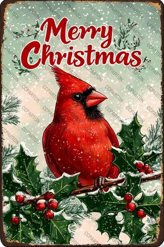 Miniatura 16 de CCPARTON Carteles de Feliz Navidad Graciosos Cartel de Hoja de Estaño para Decoración del Hogar Interior Jardín Patio Exterior Porche 8x12 Pulgadas