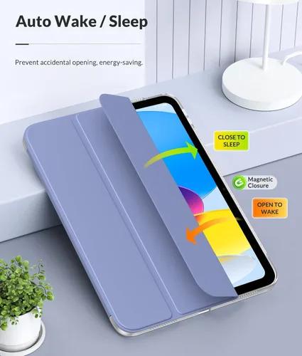 Miniatura 7 de MoKo Funda para iPad (A16) de 11ª generación 2025/10ª generación 2022, iPad de 11 pulgadas/10.9 pulgadas con cubierta trasera translúcida de TPU