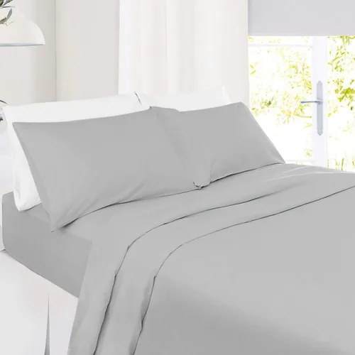 Miniatura 9 de Juego de sábanas de 100 % algodón suave de 800 hilos de 4 piezas para cama tamaño Queen, se adapta a colchones de hasta 14 pulgadas de profundidad
