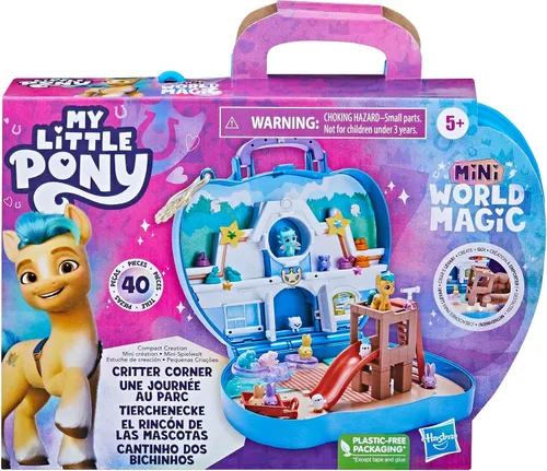 Miniatura 2 de My Little Pony Mini World Magic Compact Creation Critter Corner - Juguete, Set de Juego Construible con Pony Hitch Trailblazer para Niños de 5 Años