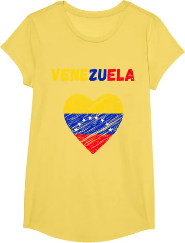 Miniatura 64 de Camiseta con la bandera venezolana con corazón de Venezuela, Negro