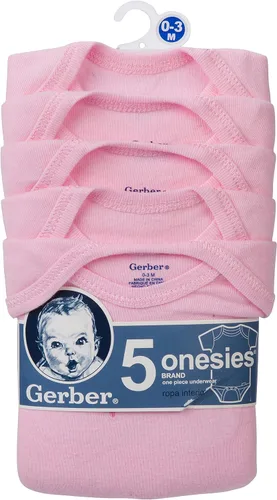 Miniatura 2 de Gerber baby-girls 5-pack Solid Onesies Bodysuits