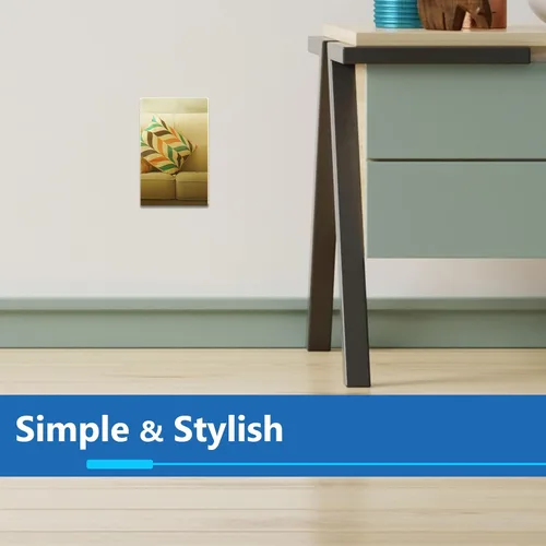 Miniatura 7 de LIDER Placa de pared en blanco, resistente a la temperatura y a los impactos, reflectante, cubierta sin tornillos, decoración moderna