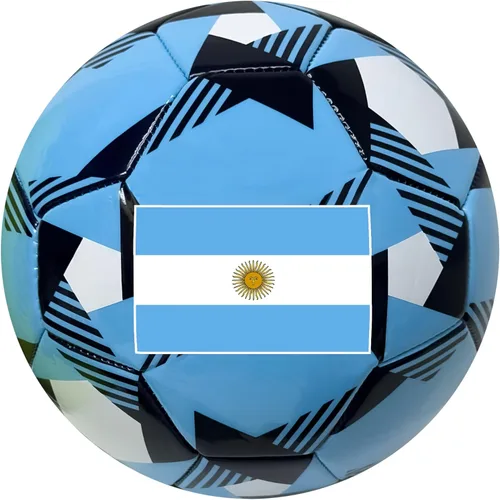 Miniatura 2 de Icon Sports Balón de fútbol argentino, talla 5 y 4, pelota de bandera de Argentina Copa del Mundo Selección Nacional País