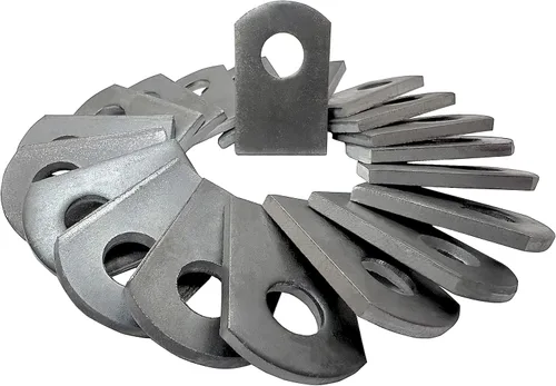 Miniatura 4 de Pestañas de soldadura, lengüetas de acero, soportes de lengüeta plana, 1 pulgada de ancho, 1 .5 pulgadas de alto, orificio de 3/8 pulgadas, grosor