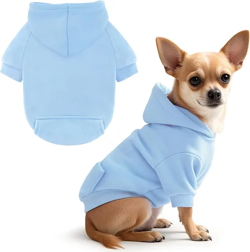 Miniatura 15 de Idepet Sudaderas con capucha para mascotas perros, ropa para perros pequeños, chaleco para chihuahua, abrigo cálido, chaqueta de otoño, conjuntos