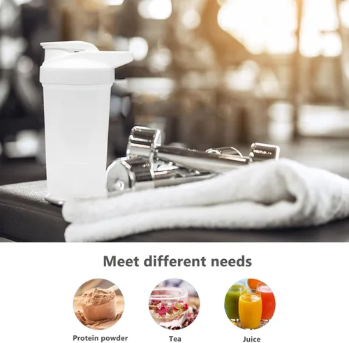 Miniatura 4 de Botella Coctelera para Batidos de Proteínas y Taza para Proteínas con Shaker de 10 onzas/300ML con Bolitas Mezcladoras, Juego de Botellas Shaker