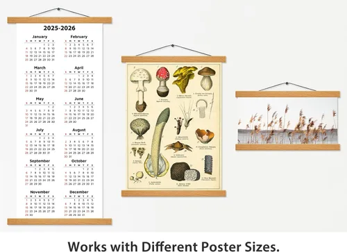 Miniatura 6 de Colgador magnético para póster con marco para 24x36 24x30 24x32 pósters de películas y música, marcos de madera de teca para lienzo grande, mapa