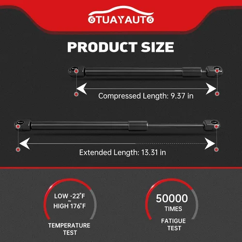 Miniatura 3 de OTUAYAUTO Hood Struts Shocks Replacement for 1995-2004 Ford F150 F250, 1997-2006 Ford Expedition Front Hood Lift Supports, Compatible with OEM 4478