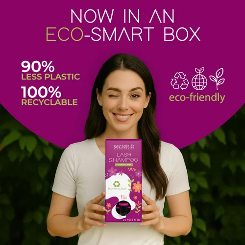 Miniatura 7 de Champú profesional de pestañas para extensiones – 2 litros de recarga ecológica a granel + 50 tarjetas de cuidado posterior – Limpiador de pestañas