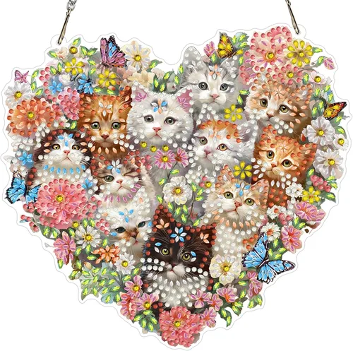 Miniatura 17 de EOBROMD Kits de arte colgante de diamantes para adultos, atrapasoles de animales de pájaros, pintura de arte de diamante, kits de diamantes