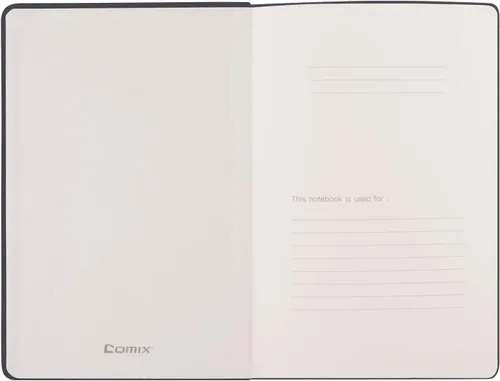 Miniatura 2 de Comix Cuaderno rayado para mujeres y hombres, cuadernos de diario para oficina, escuela, hogar, 240 páginas, 5.5 x 8.3 pulgadas, rayas Negro